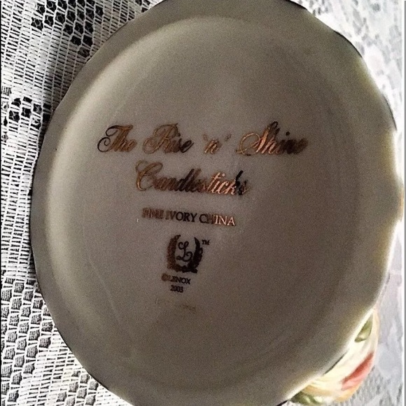 Lenox Rise N Shine Rooster Candlesticks - Picture 5 of 5